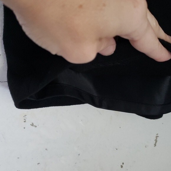 SAVANNAH Women's VINTAGE Academia Wool Teacher Straight Black Midi Skirt 8 - Picture 3 of 8